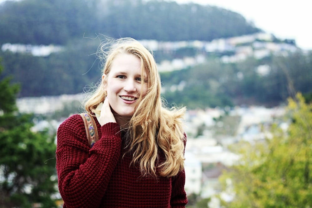 Red sweater and green jumpsuit - Whimsy Soul