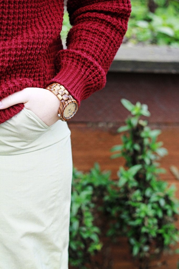Red sweater and green jumpsuit - Whimsy Soul