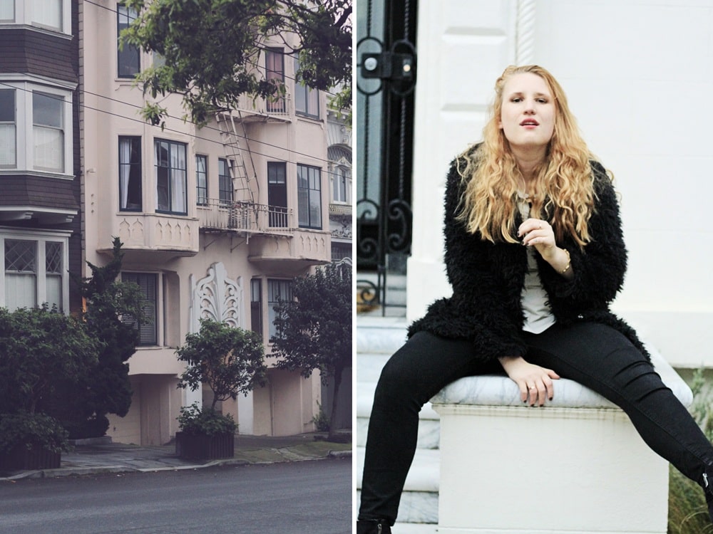 Fur Jacket And Preen Sunglasses