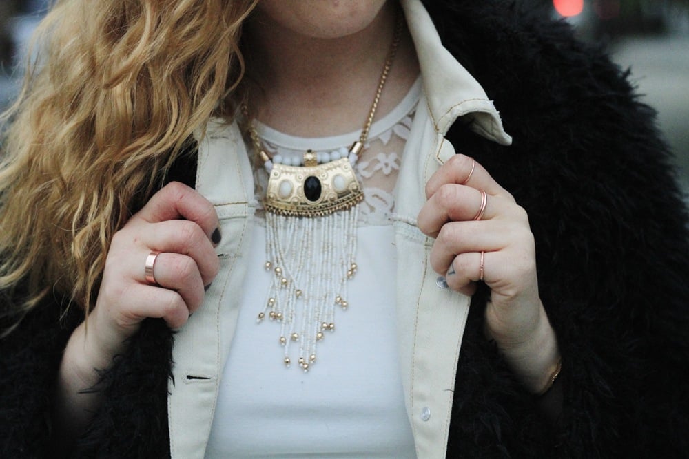 Fur Jacket And Preen Sunglasses