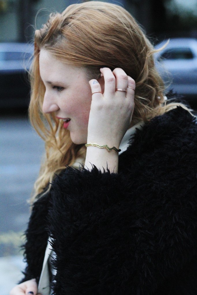Fur Jacket And Preen Sunglasses