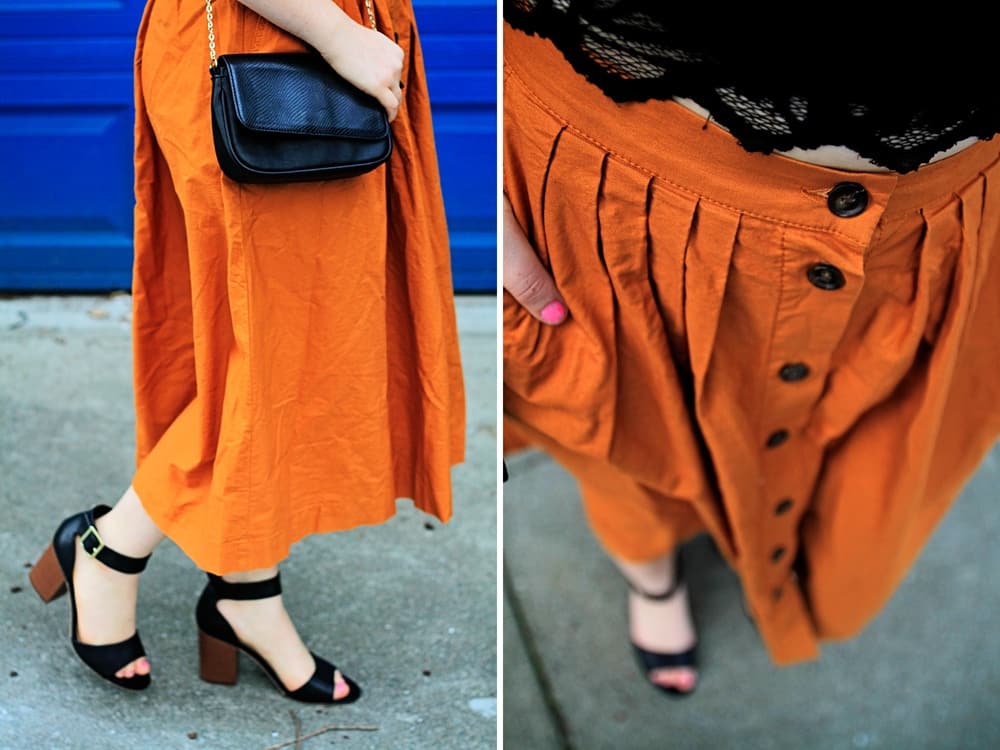 H&M Orange Skirt - Whimsy Soul