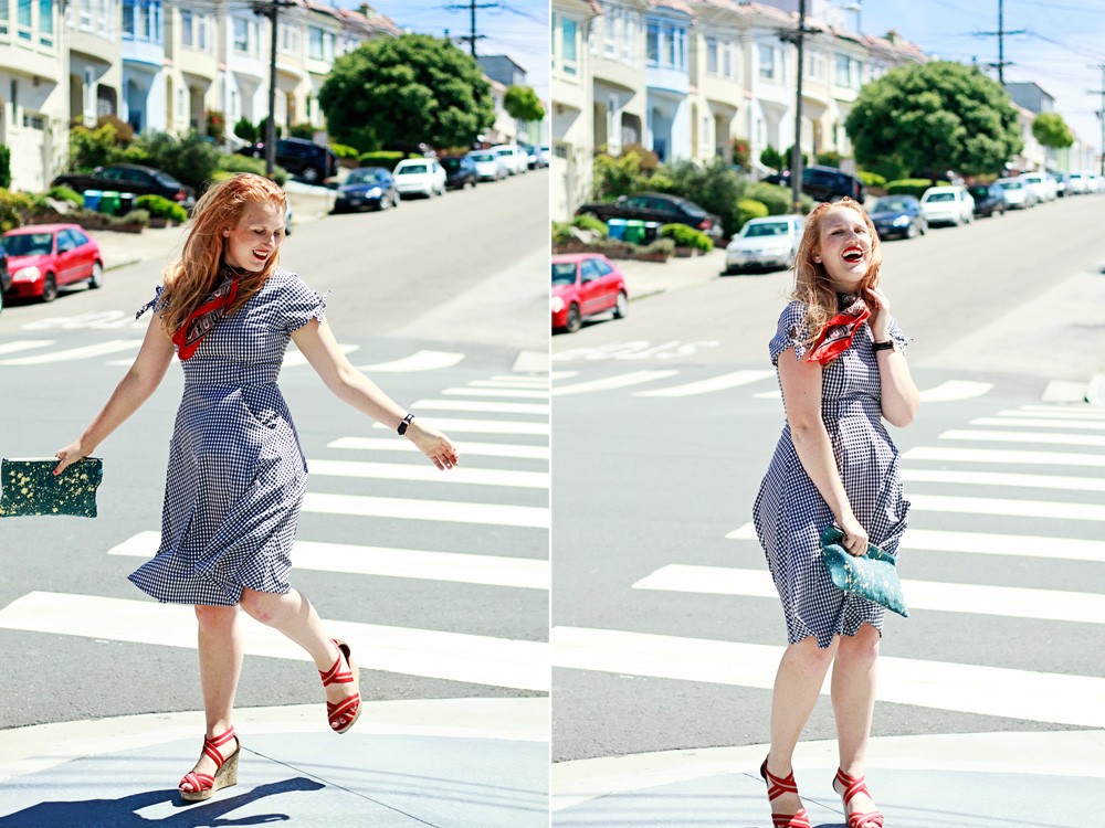 shabby apple gingham dress