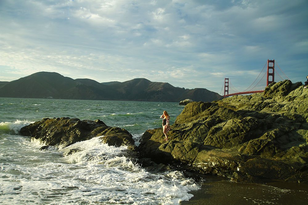 Golden Gate Bridge at sunset