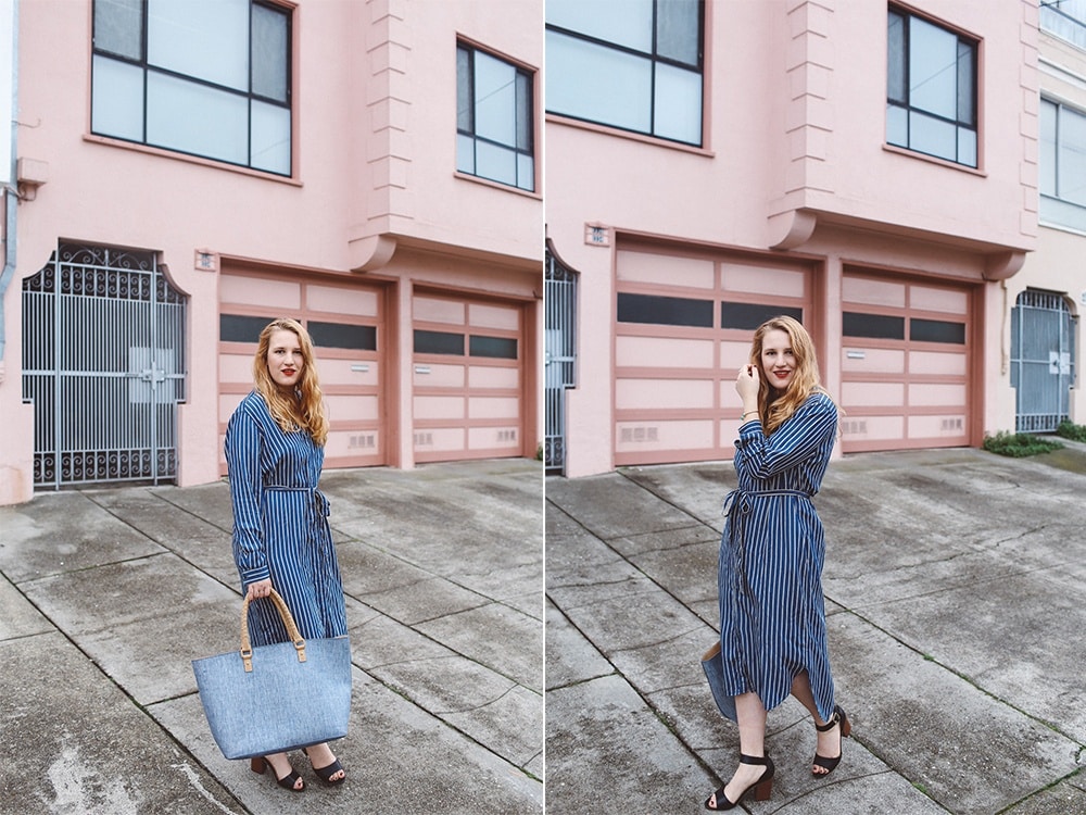 Blue Striped Dress Gap