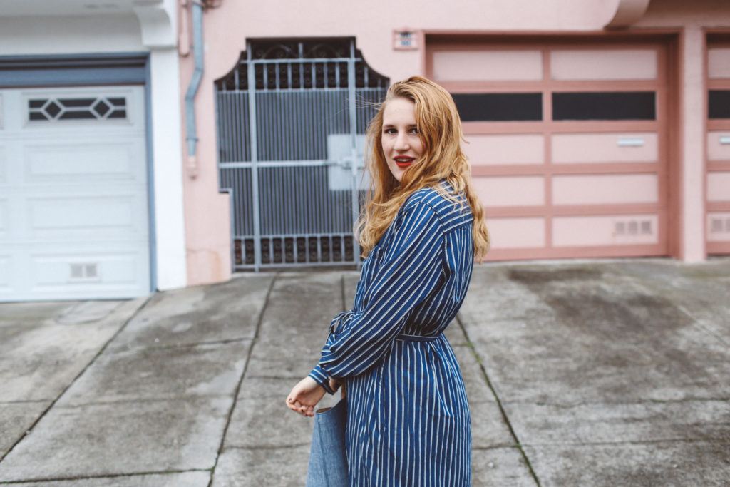 Blue Striped Dress Gap