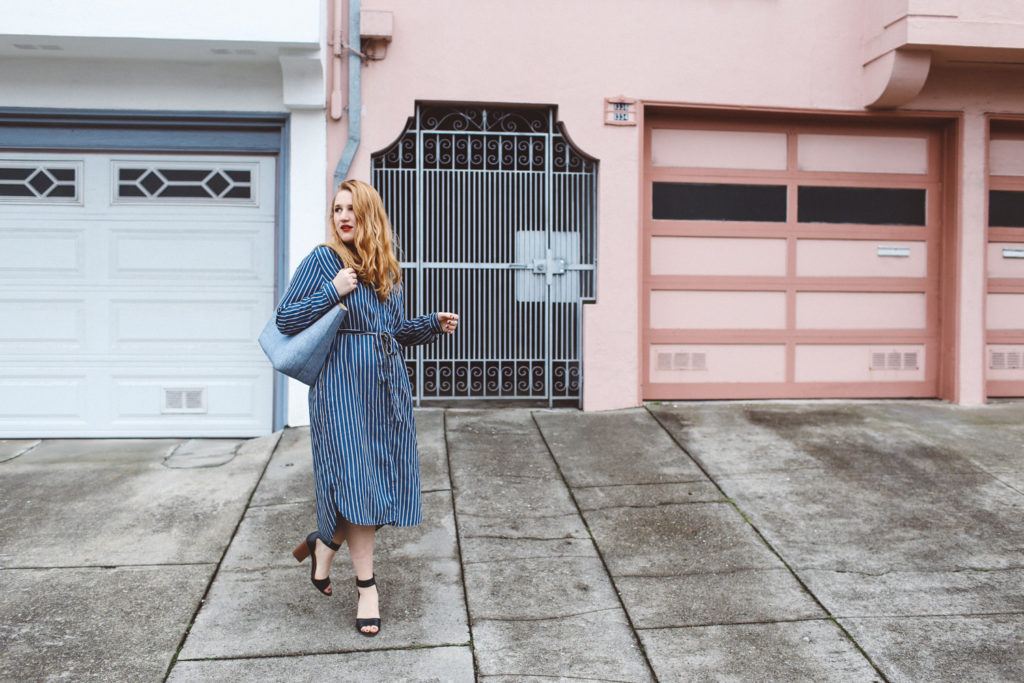Blue Striped Dress Gap