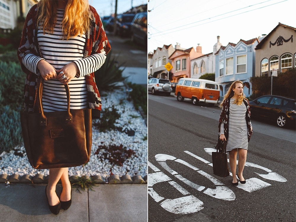 Parker Clay leather tote