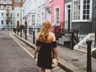 black scallop dress chelsea london