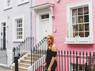 black scallop dress chelsea london