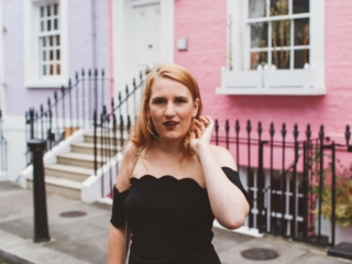 black scallop dress chelsea london