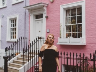 black scallop dress chelsea london