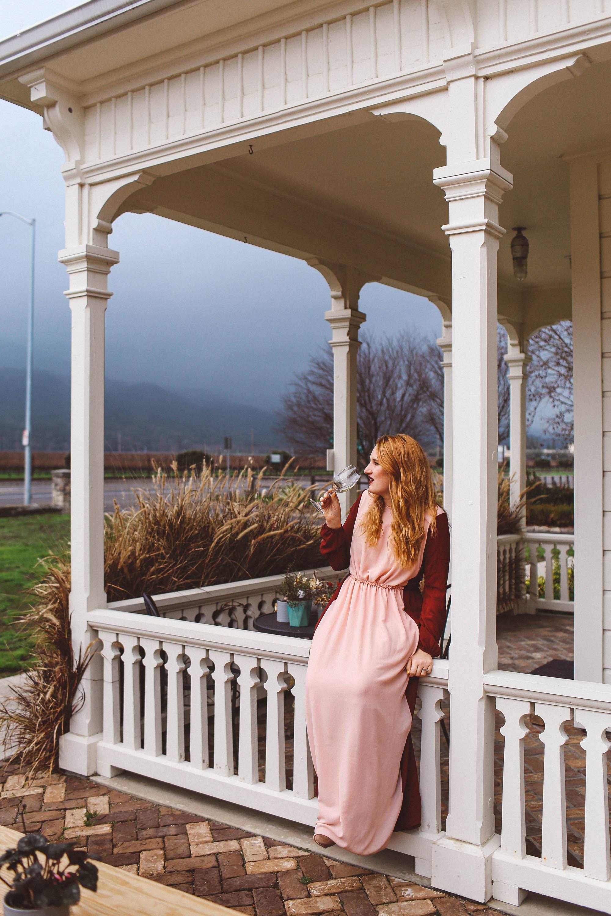 durant booth napa wine tasting dress