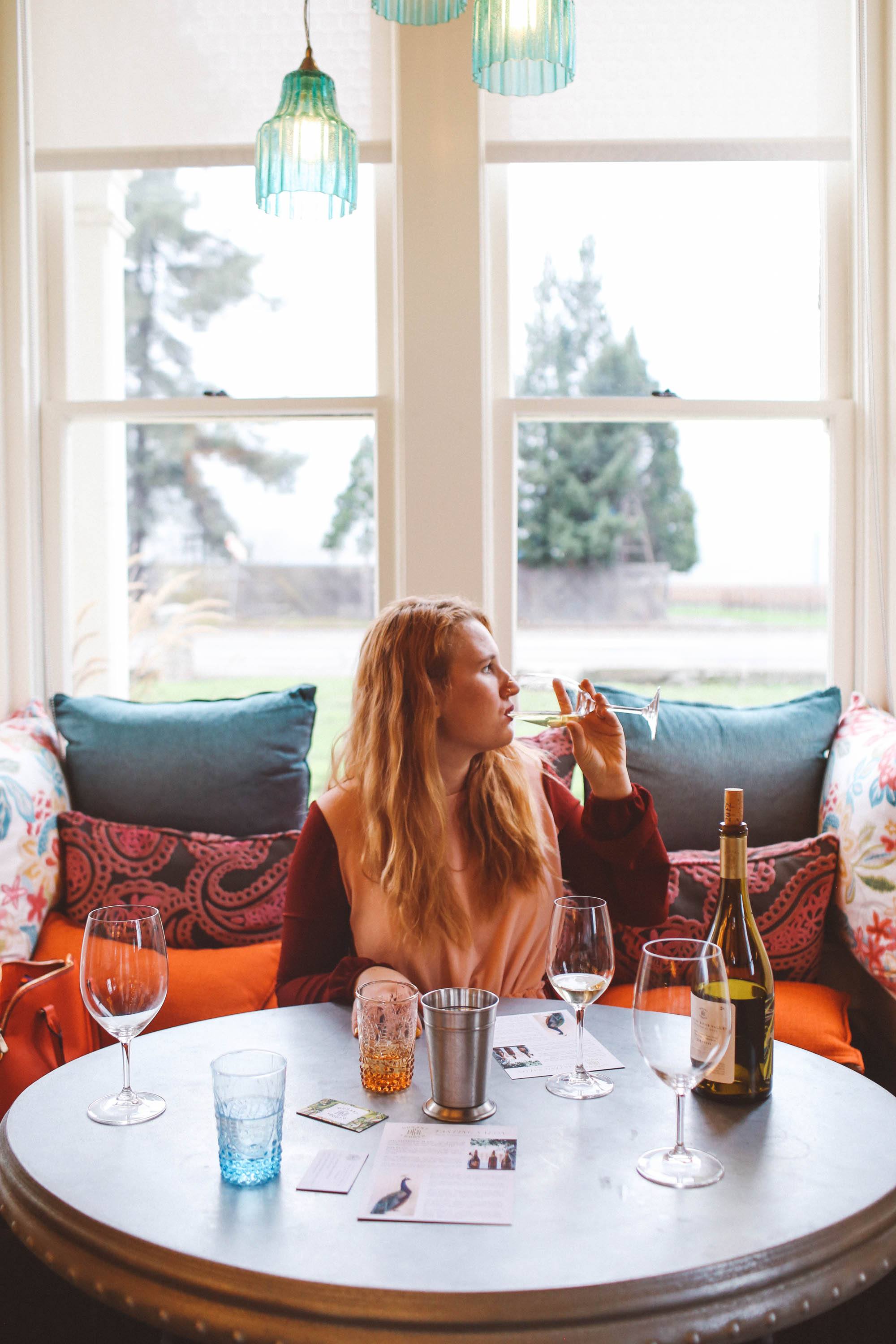 durant booth napa wine tasting dress