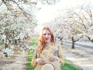 flowers almond blossoms california yellow dress