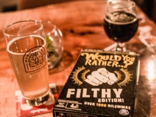 games and beer at Bushel & Bee