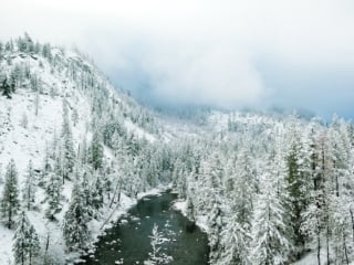 Cascade Mountains in the snow