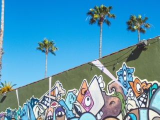 Mural on the side of The Whet Noodle in Oceanside, Ca