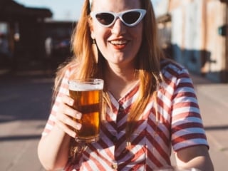 Beers on the patio at Joshua Tree Restaurant and bar