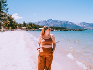 Walk on the beach at Lake Tahoe