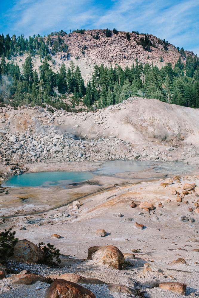 Bumpass Hell Sulfur Ponds in Lassen Volcanic National Park