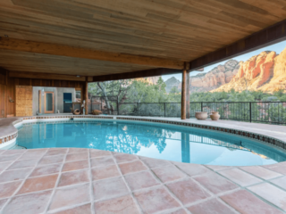 Stunning Sedona Airbnb with pool that has view of the Red Rocks